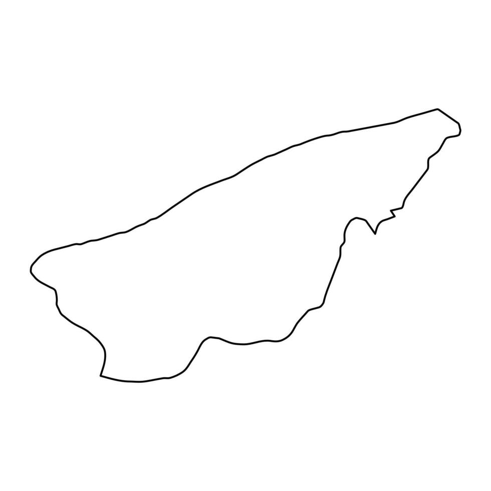 tunis guvernör Karta, administrativ division av tunisien. vektor illustration.