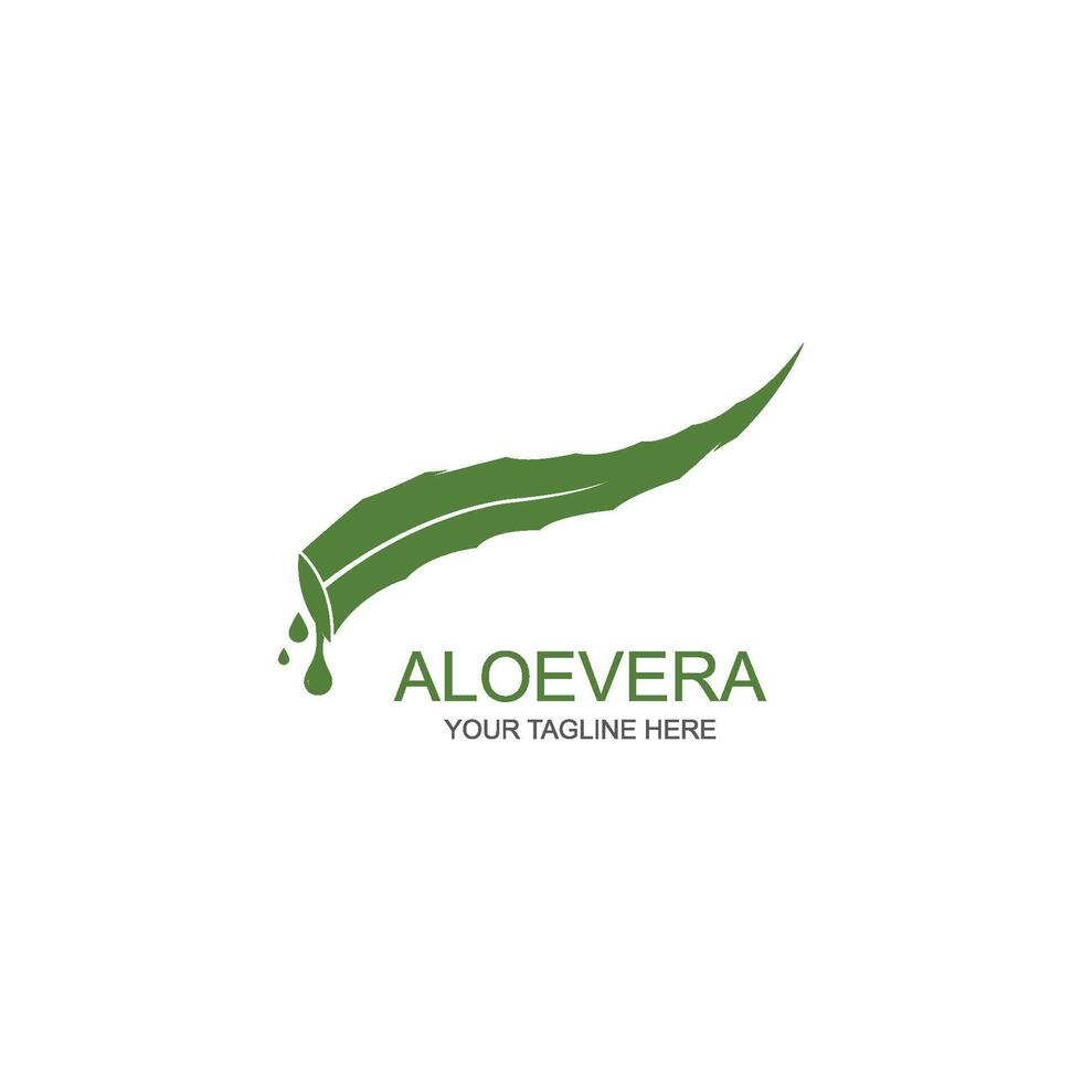 aloe vera logotyp vektor illustration mall