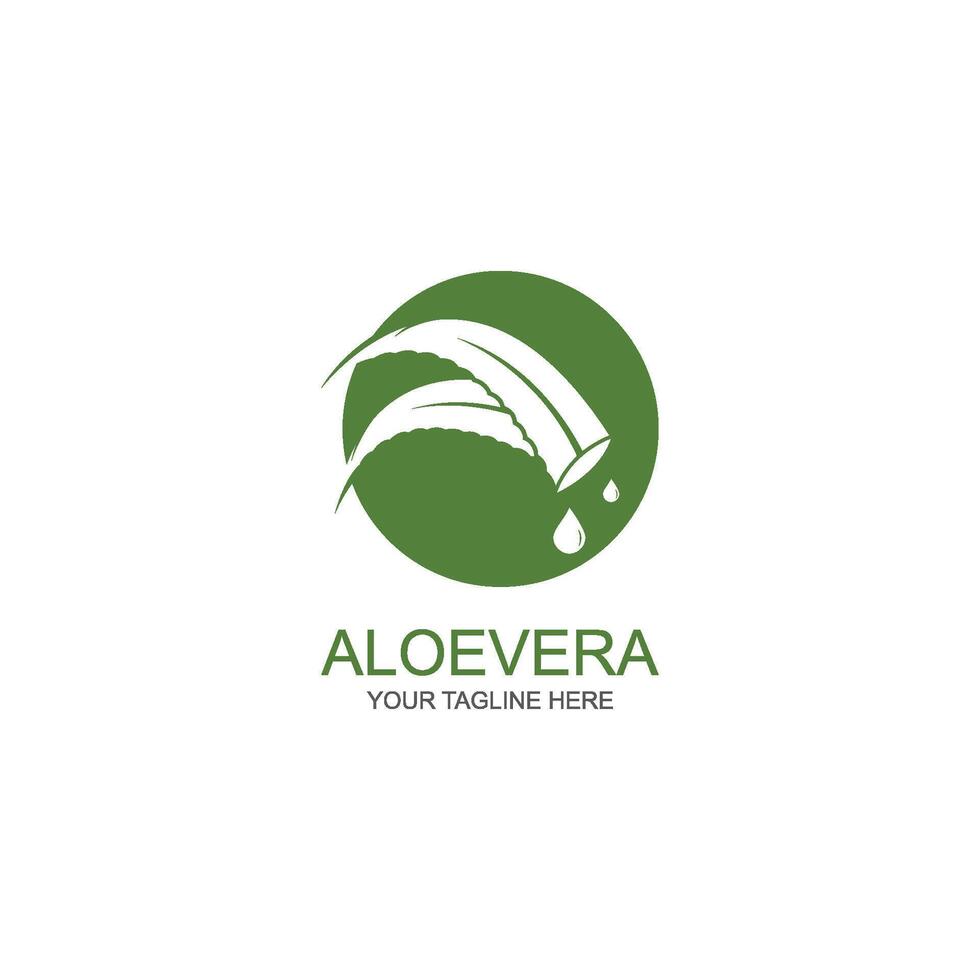 aloe vera logotyp vektor illustration mall