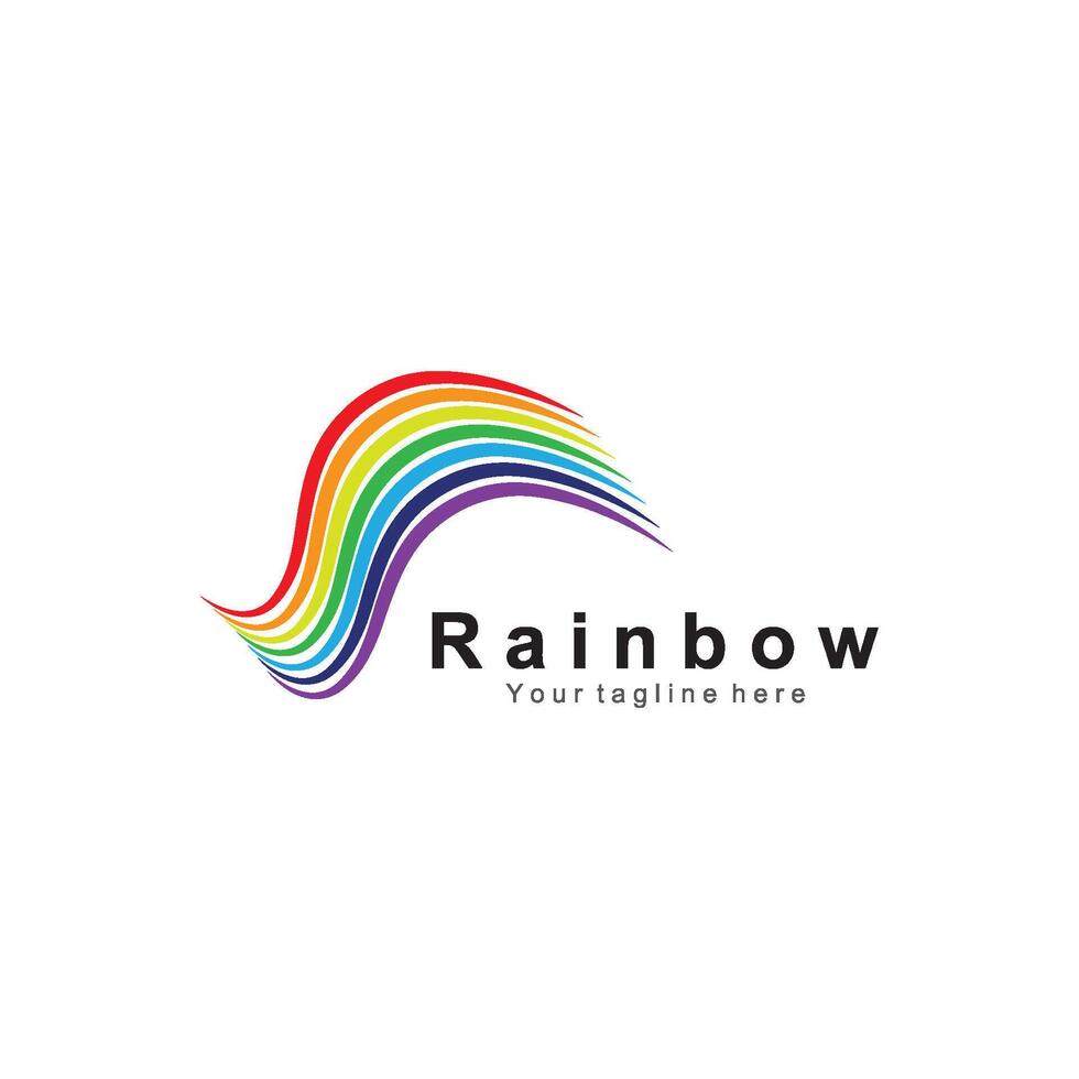 Regenbogen Symbol Logo Vektor Vorlage Illustration Design