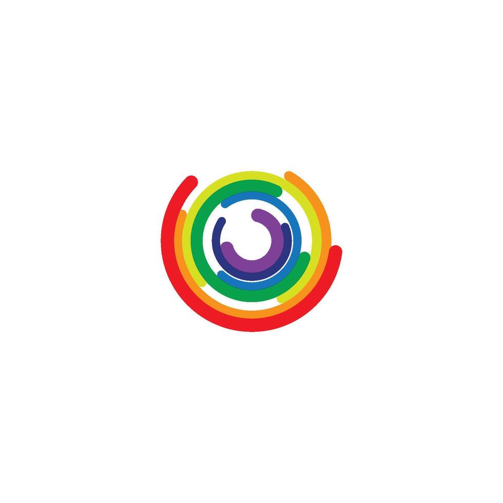 regnbåge ikon logotyp vektor mall