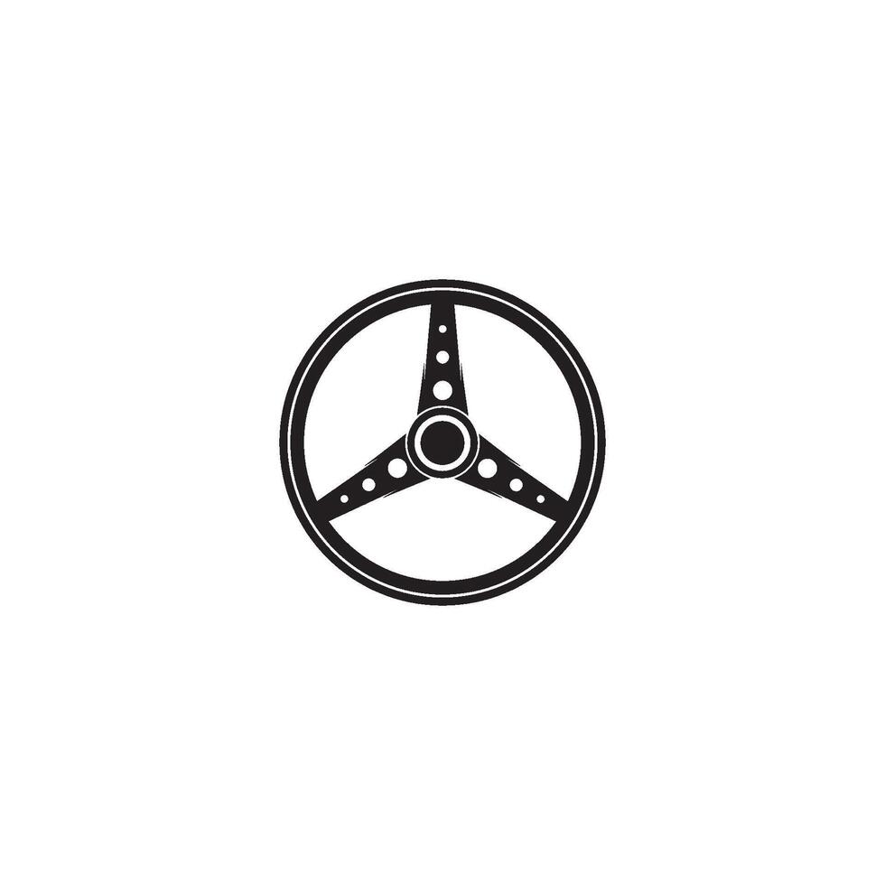Lenkung Rad Vektor Illustration Symbol Logo Vorlage