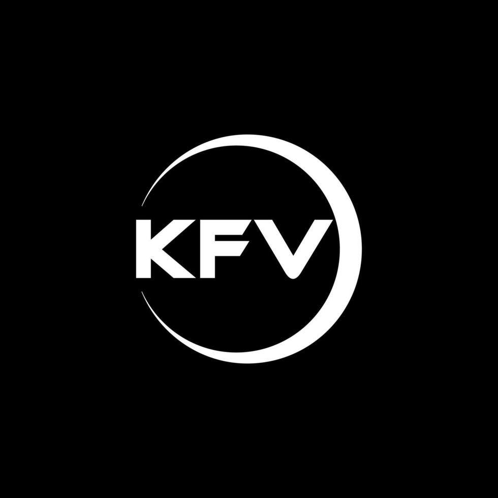 kfv brev logotyp design, inspiration för en unik identitet. modern elegans och kreativ design. vattenmärke din Framgång med de slående detta logotyp. vektor