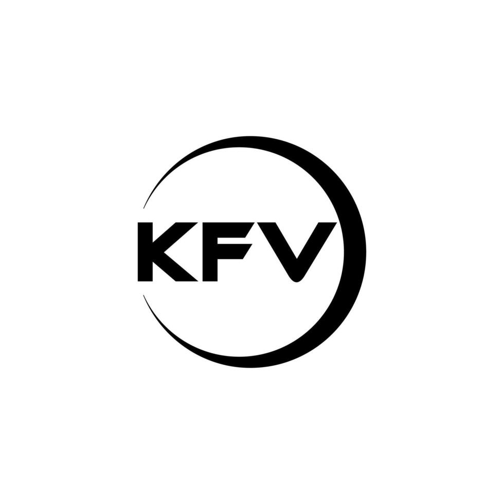 kfv brev logotyp design, inspiration för en unik identitet. modern elegans och kreativ design. vattenmärke din Framgång med de slående detta logotyp. vektor