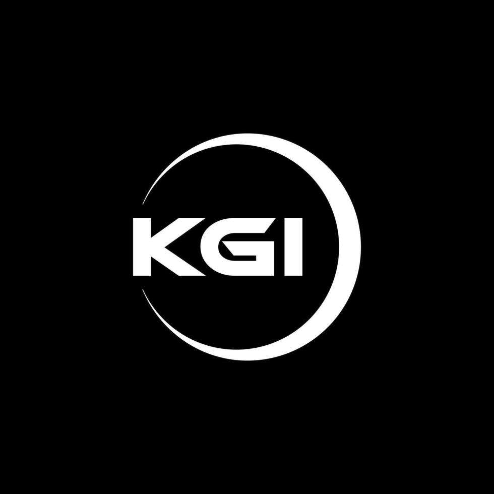 kgi brev logotyp design, inspiration för en unik identitet. modern elegans och kreativ design. vattenmärke din Framgång med de slående detta logotyp. vektor