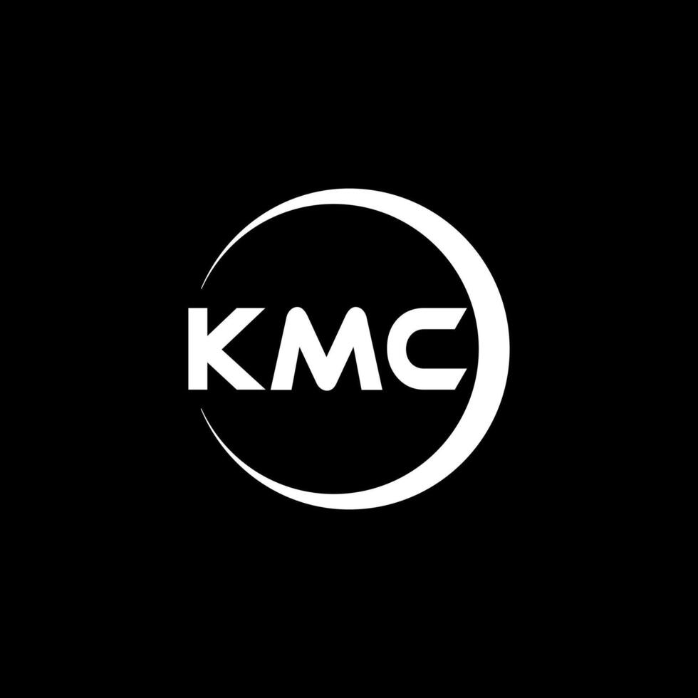 kmc brev logotyp design, inspiration för en unik identitet. modern elegans och kreativ design. vattenmärke din Framgång med de slående detta logotyp. vektor