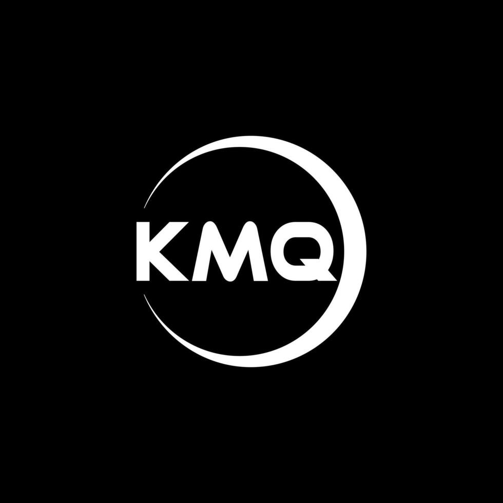 kmq brev logotyp design, inspiration för en unik identitet. modern elegans och kreativ design. vattenmärke din Framgång med de slående detta logotyp. vektor