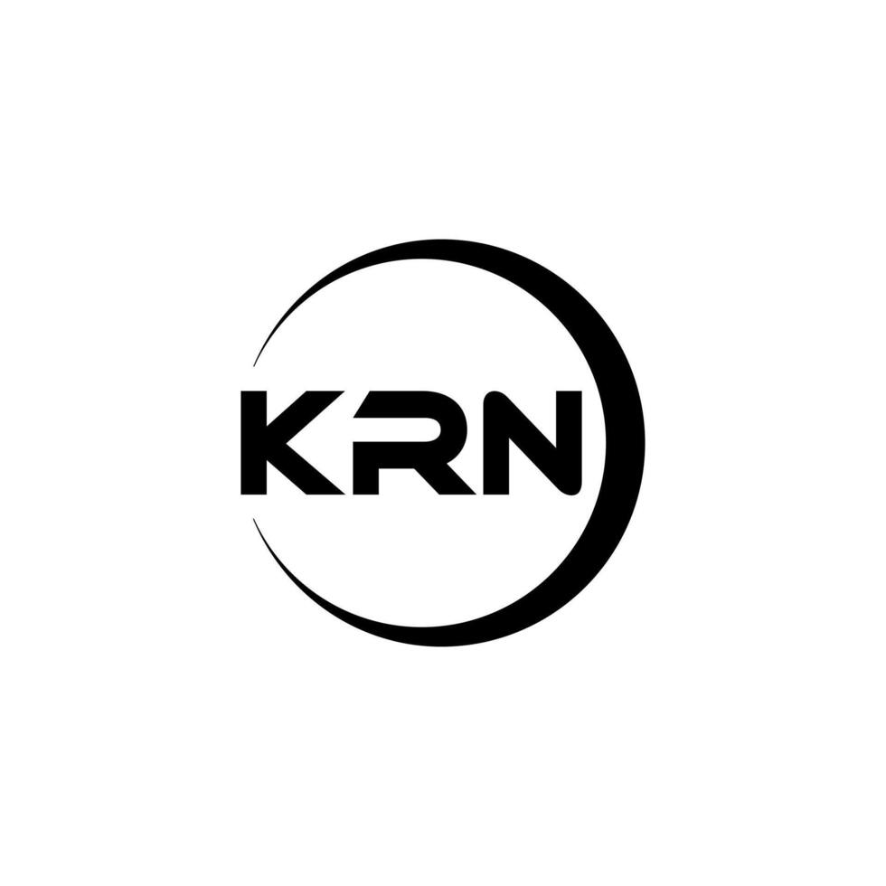 krn Brief Logo Design, Inspiration zum ein einzigartig Identität. modern Eleganz und kreativ Design. Wasserzeichen Ihre Erfolg mit das auffällig diese Logo. vektor