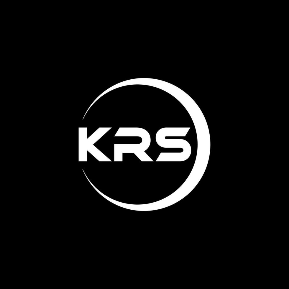 krs brev logotyp design, inspiration för en unik identitet. modern elegans och kreativ design. vattenmärke din Framgång med de slående detta logotyp. vektor