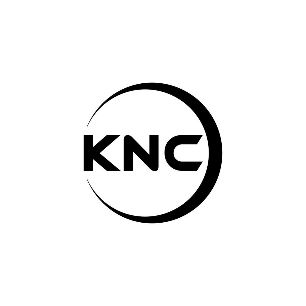 knc Brief Logo Design, Inspiration zum ein einzigartig Identität. modern Eleganz und kreativ Design. Wasserzeichen Ihre Erfolg mit das auffällig diese Logo. vektor