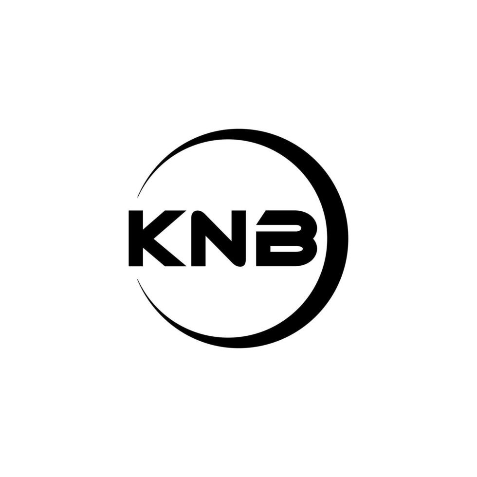 knb brev logotyp design, inspiration för en unik identitet. modern elegans och kreativ design. vattenmärke din Framgång med de slående detta logotyp. vektor