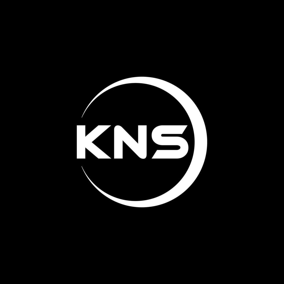 kns brev logotyp design, inspiration för en unik identitet. modern elegans och kreativ design. vattenmärke din Framgång med de slående detta logotyp. vektor