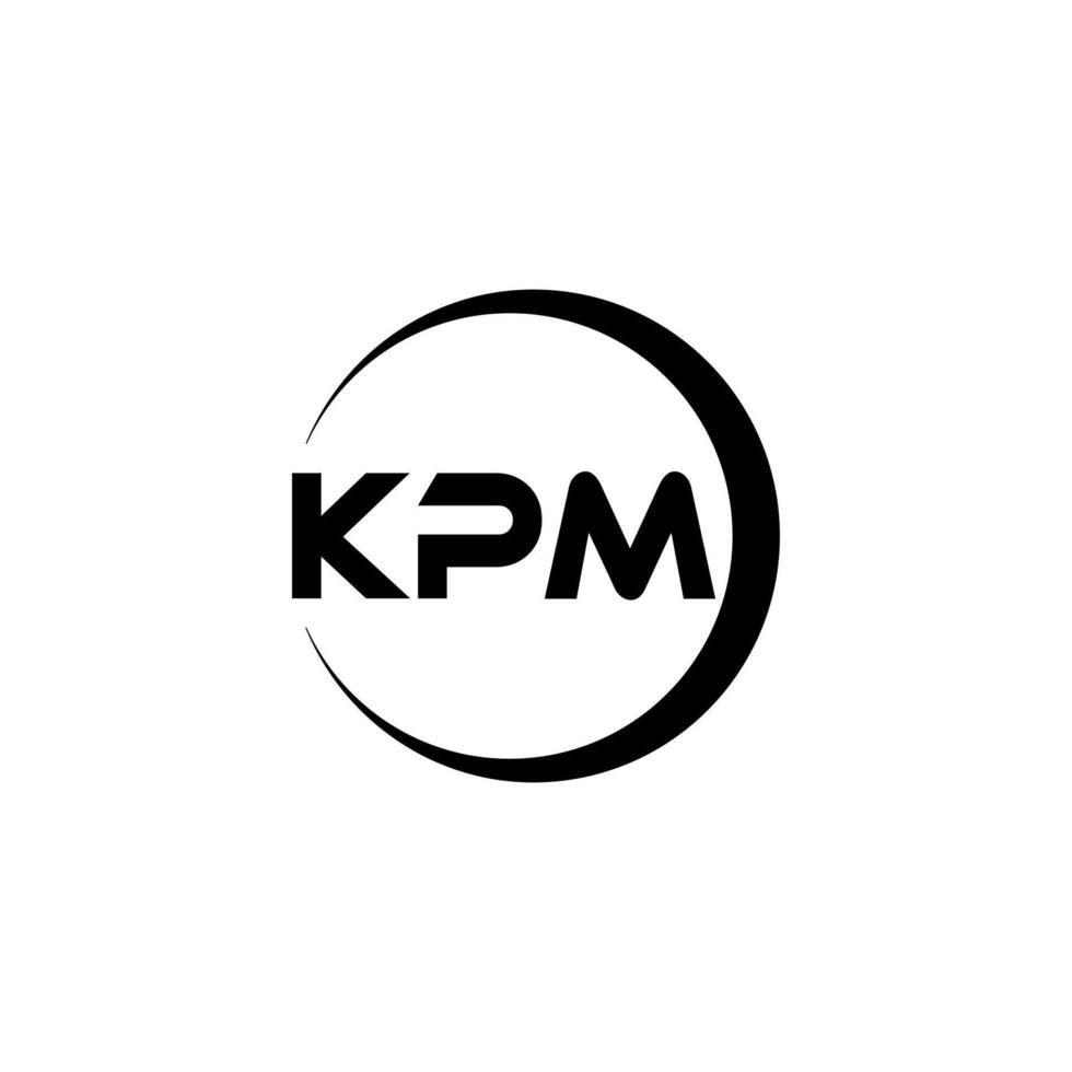 kpm Brief Logo Design, Inspiration zum ein einzigartig Identität. modern Eleganz und kreativ Design. Wasserzeichen Ihre Erfolg mit das auffällig diese Logo. vektor