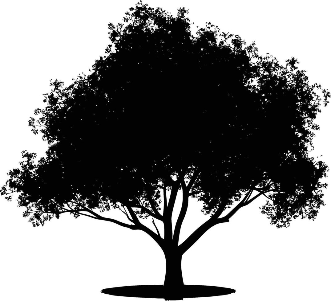 ai generiert Silhouette Baum Natur schwarz Farbe nur vektor