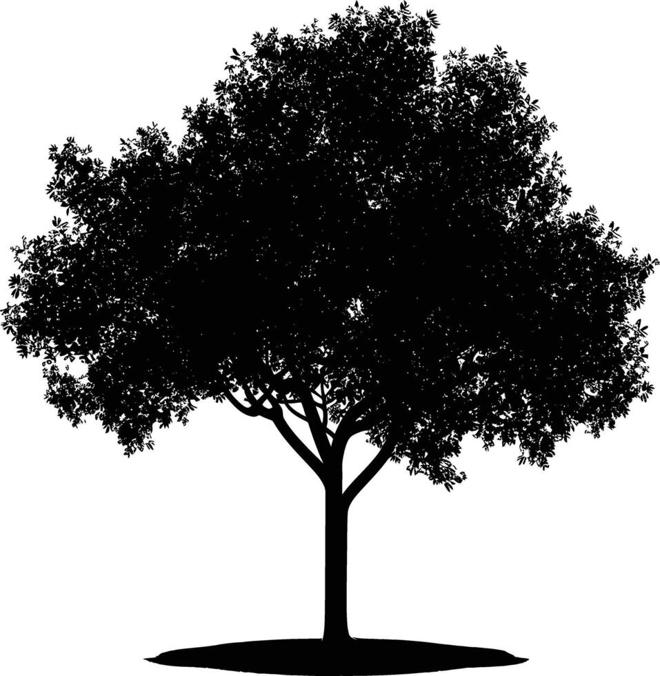 ai generiert Silhouette Baum Natur schwarz Farbe nur vektor