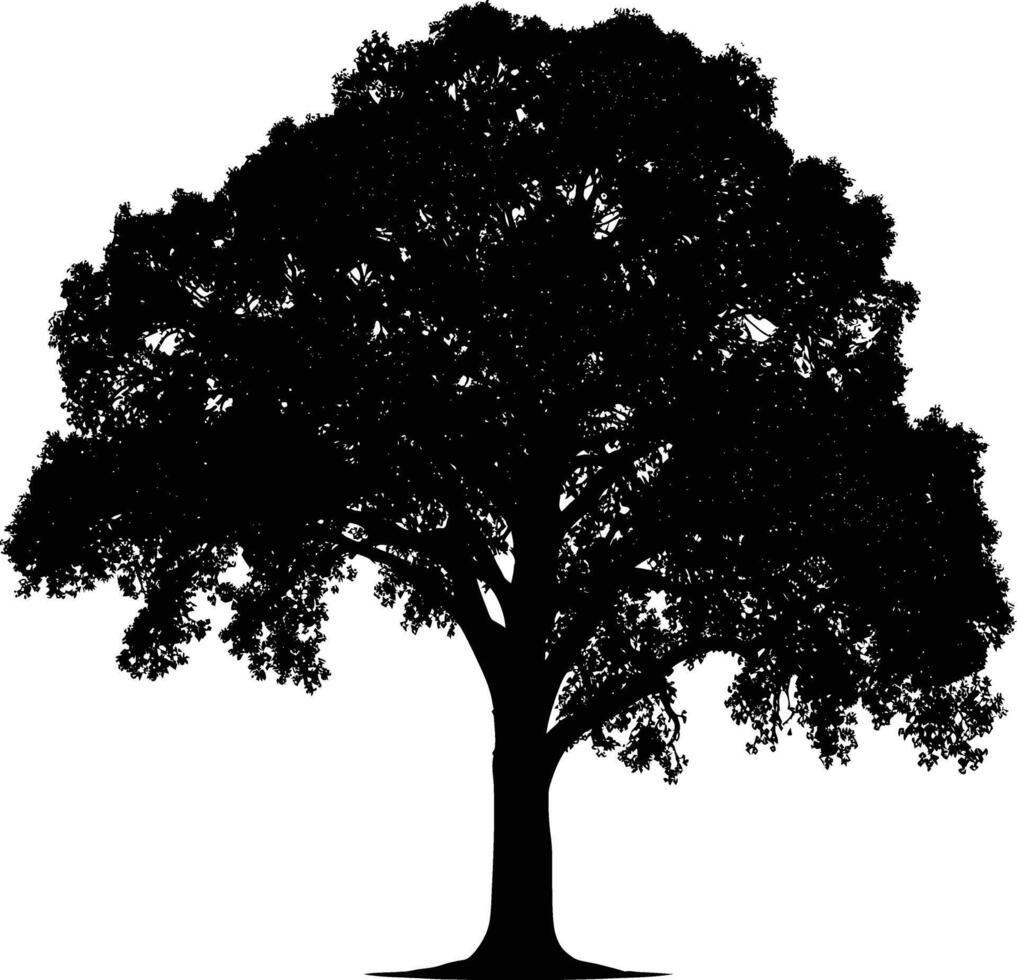 ai generiert Silhouette Baum Natur schwarz Farbe nur vektor