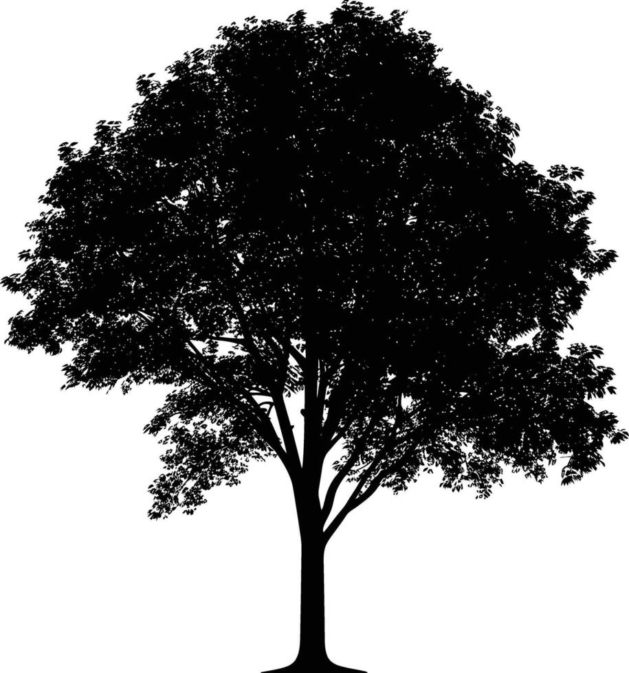 ai generiert Silhouette Baum Natur schwarz Farbe nur vektor