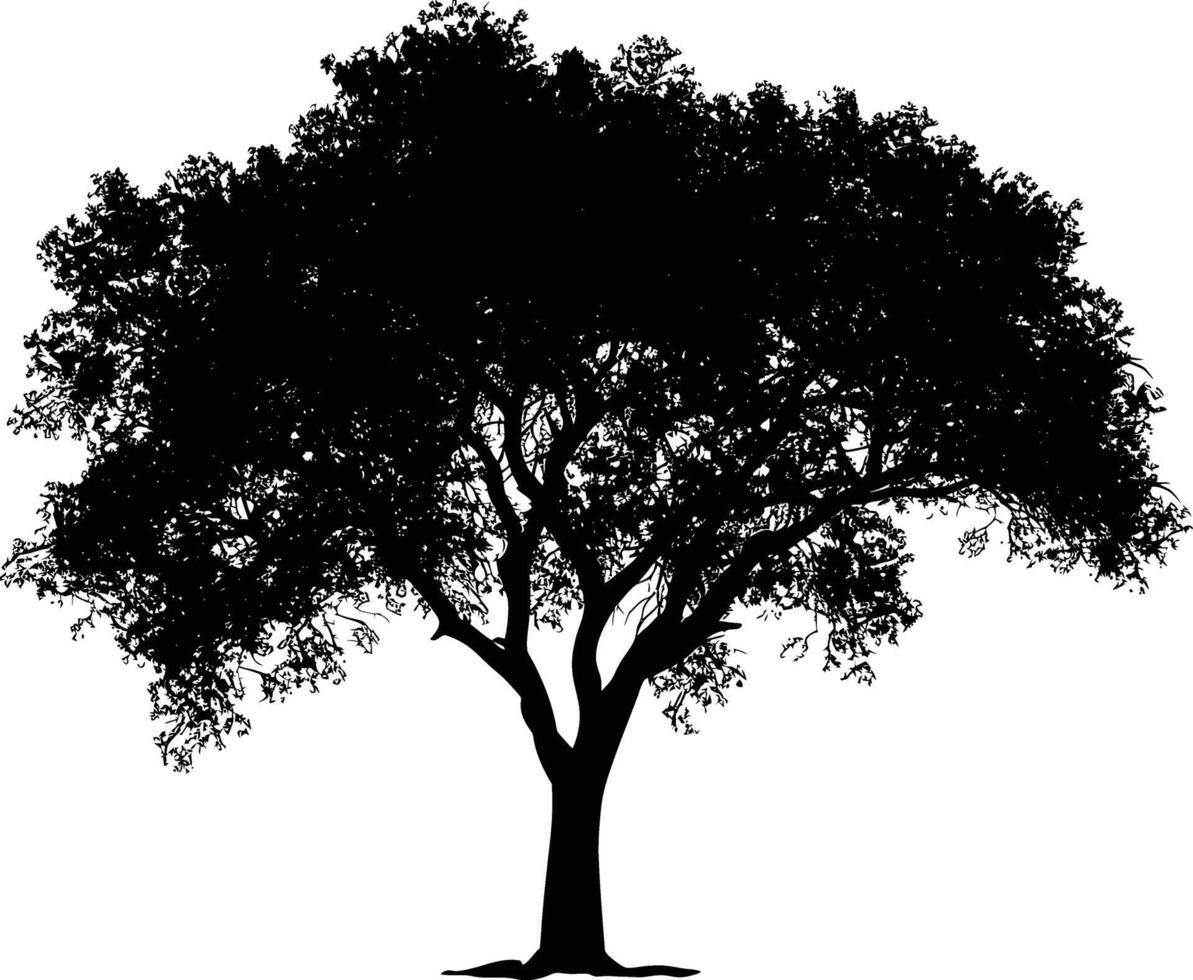 ai generiert Silhouette Baum Natur schwarz Farbe nur vektor