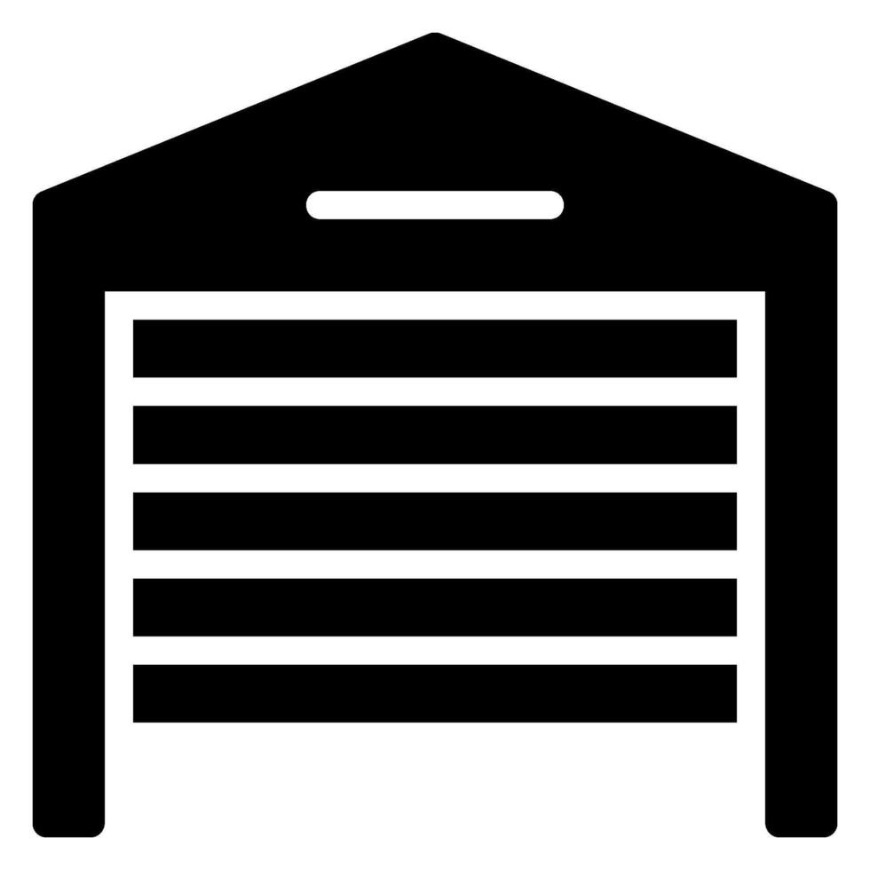 Garagen-Glyphen-Symbol vektor
