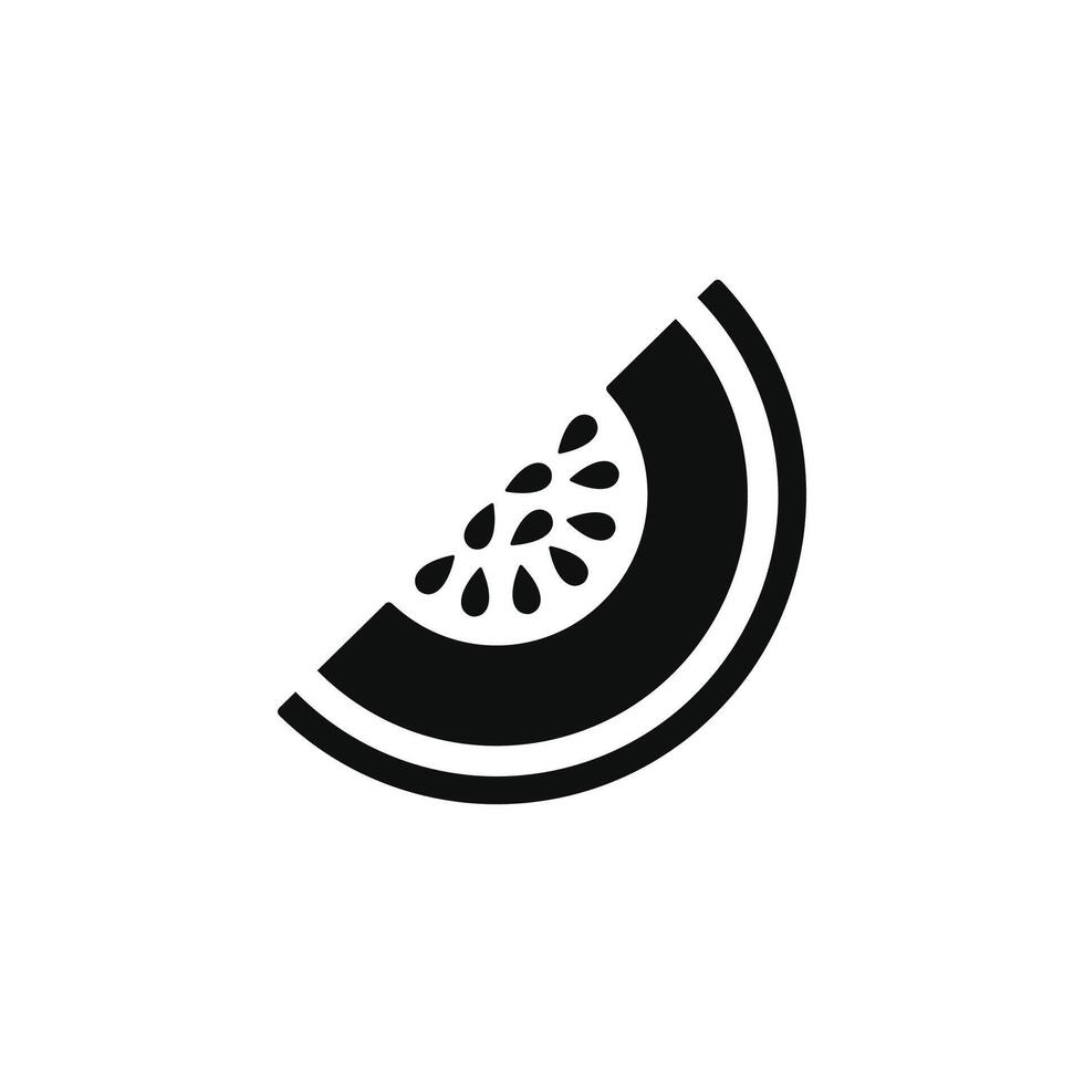 Melone Symbol isoliert auf Weiß Hintergrund vektor