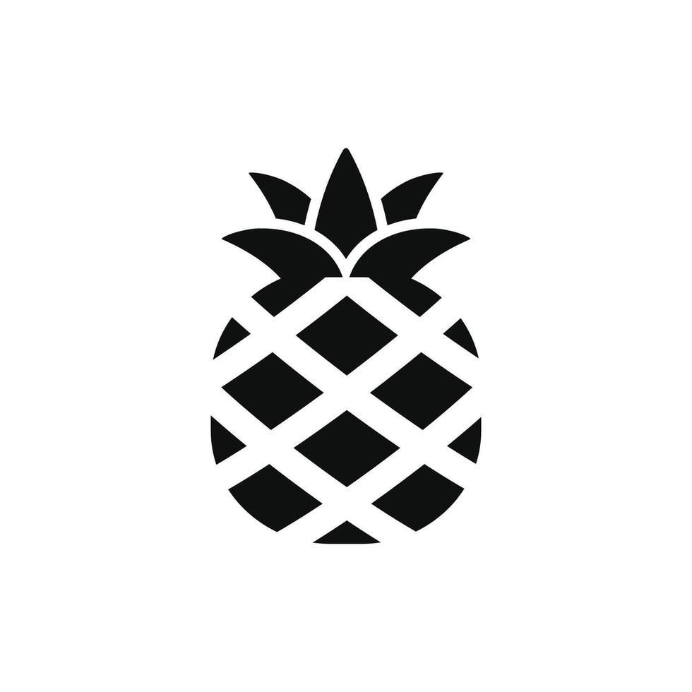 ananas ikon isolerat på vit bakgrund vektor