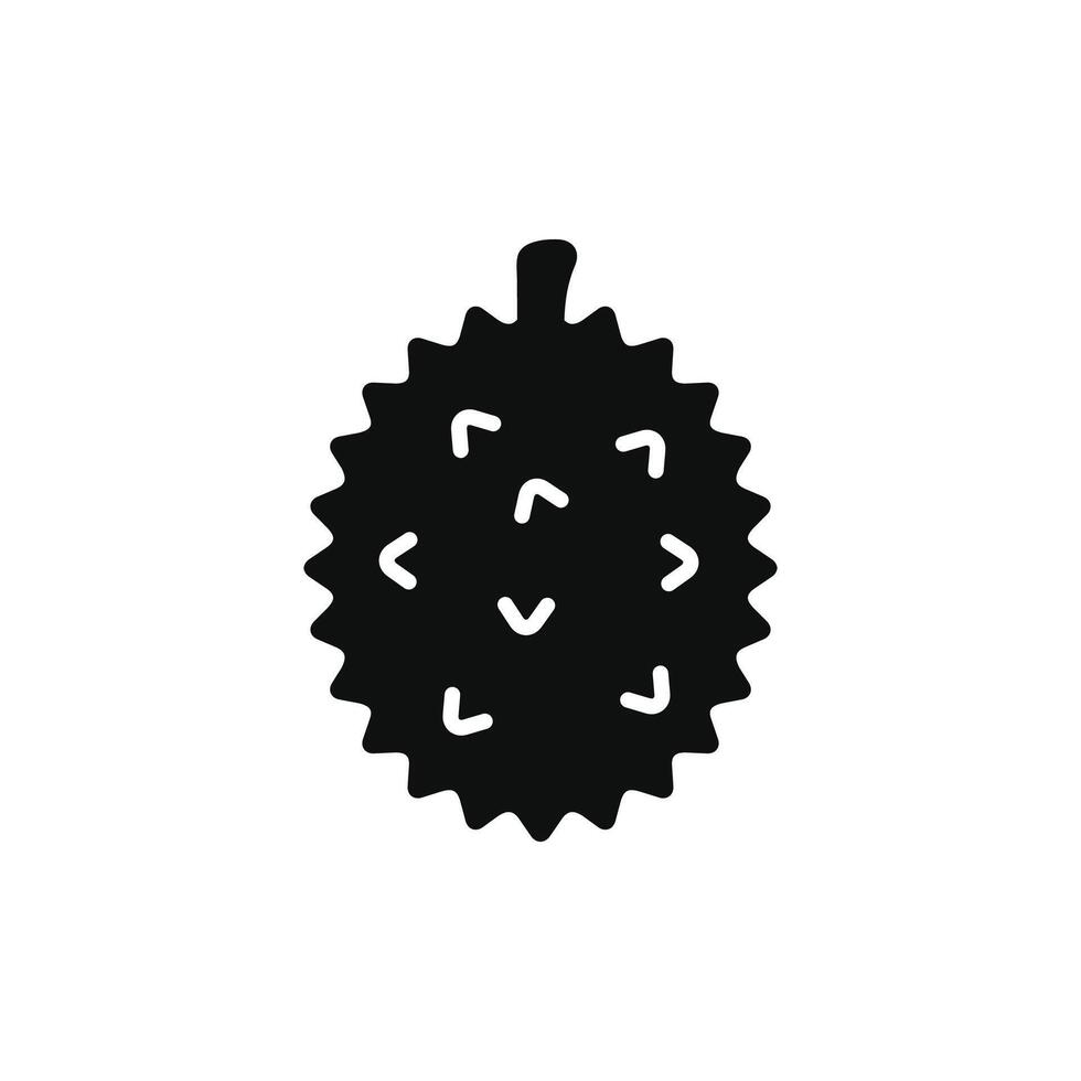 Durian Symbol isoliert auf Weiß Hintergrund vektor