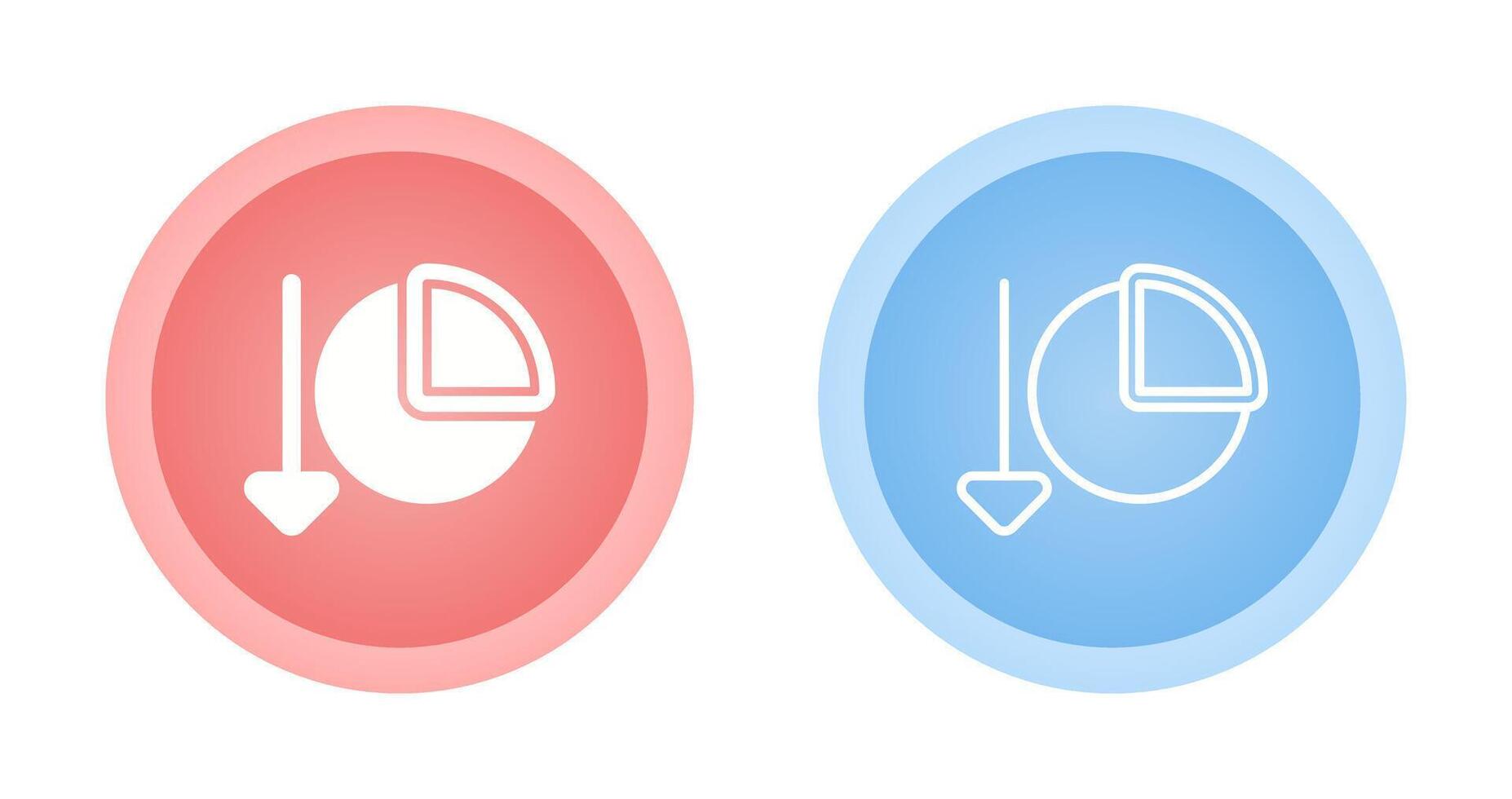 Diagramm abnehmend Vektor Symbol