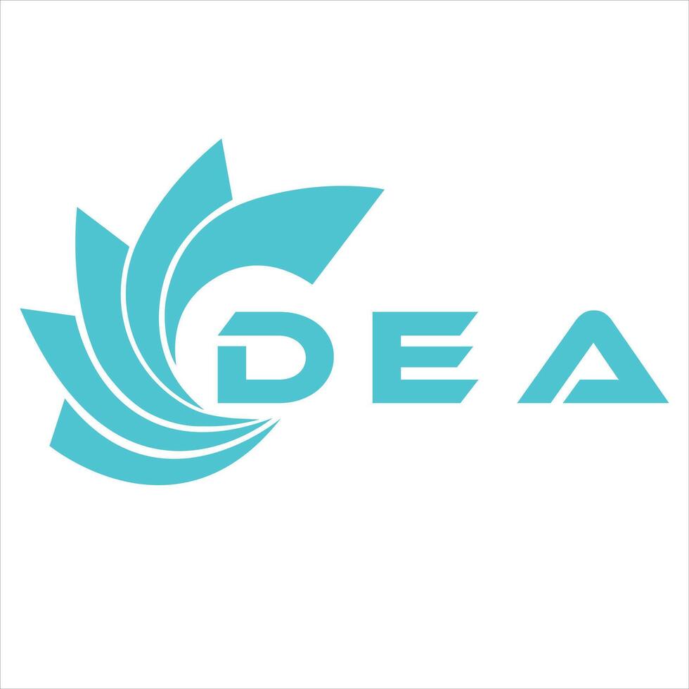 dea brev design. dea brev teknologi logotyp design på vit bakgrund. vektor