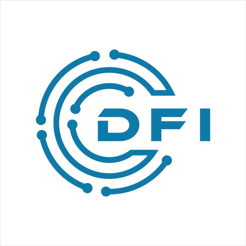 dfi brev design. dfi brev teknologi logotyp design på en vit bakgrund. vektor