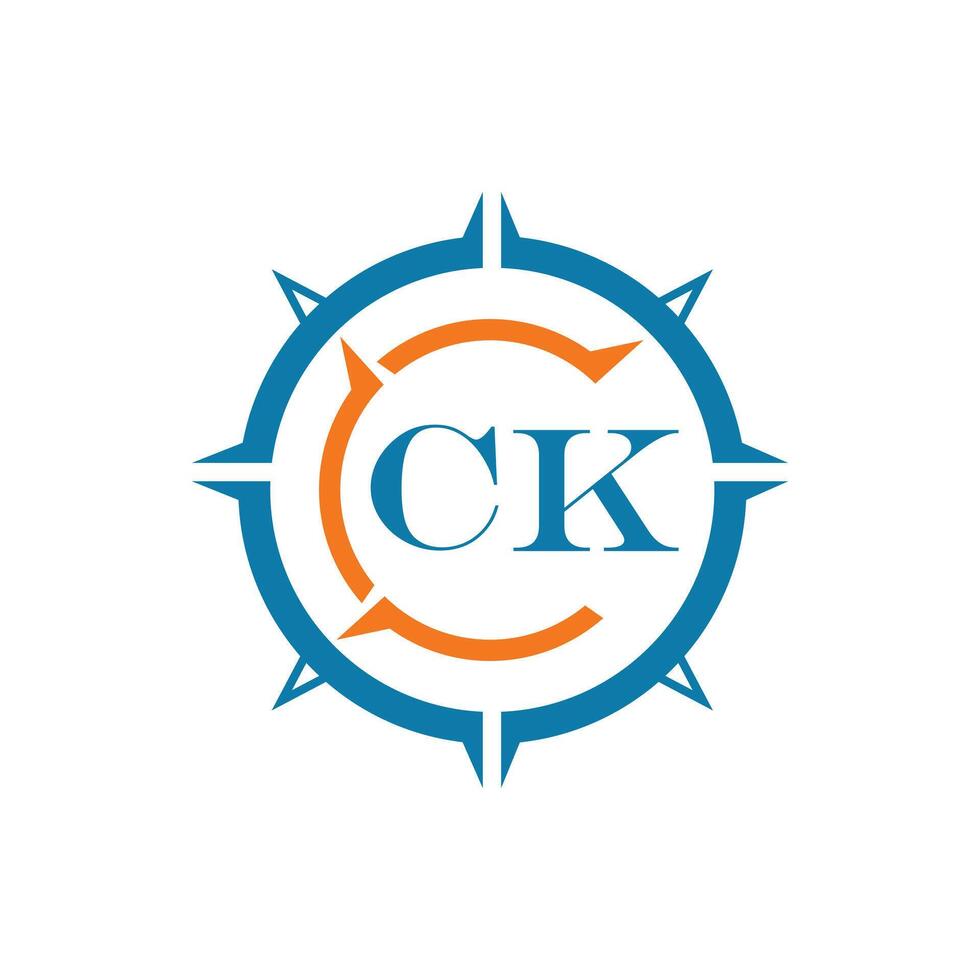 ck Brief Design. ck Brief Technologie Logo Design auf ein Weiß Hintergrund vektor