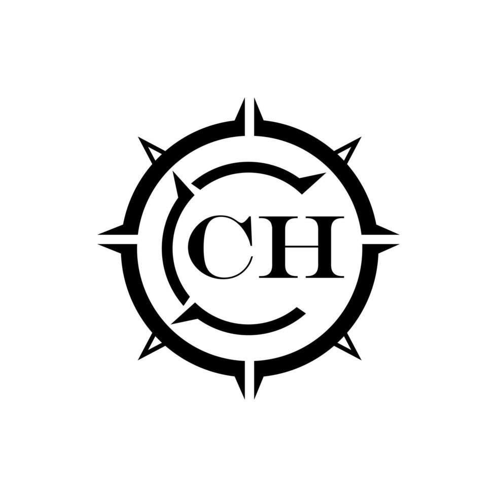 ch logotyp design vektor