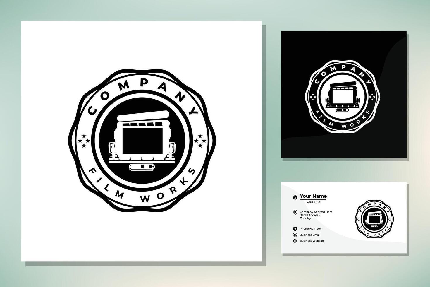 Jahrgang Video Kamera Film zum Film Kino Produktion Studio Logo Design vektor