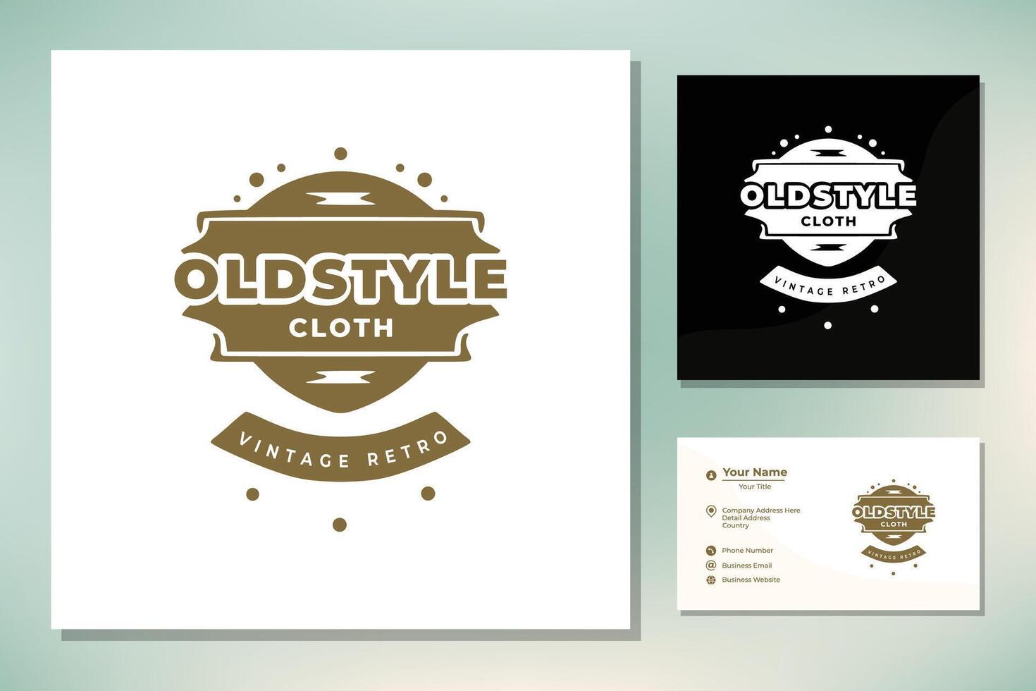 klassisches Vintage-Retro-Label-Logo-Design für Stoffbekleidung vektor