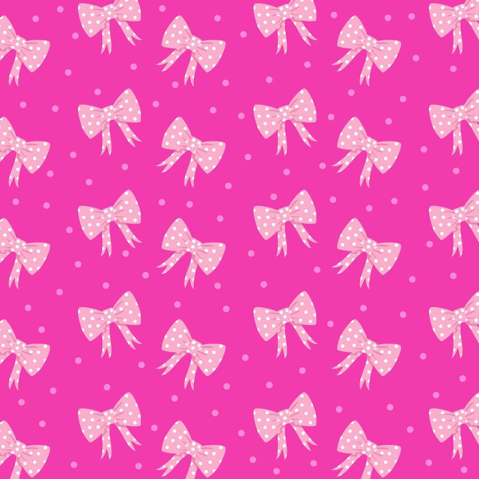 Mädchen Bogen süß Rosa Muster Hintergrund Banner Design Vektor