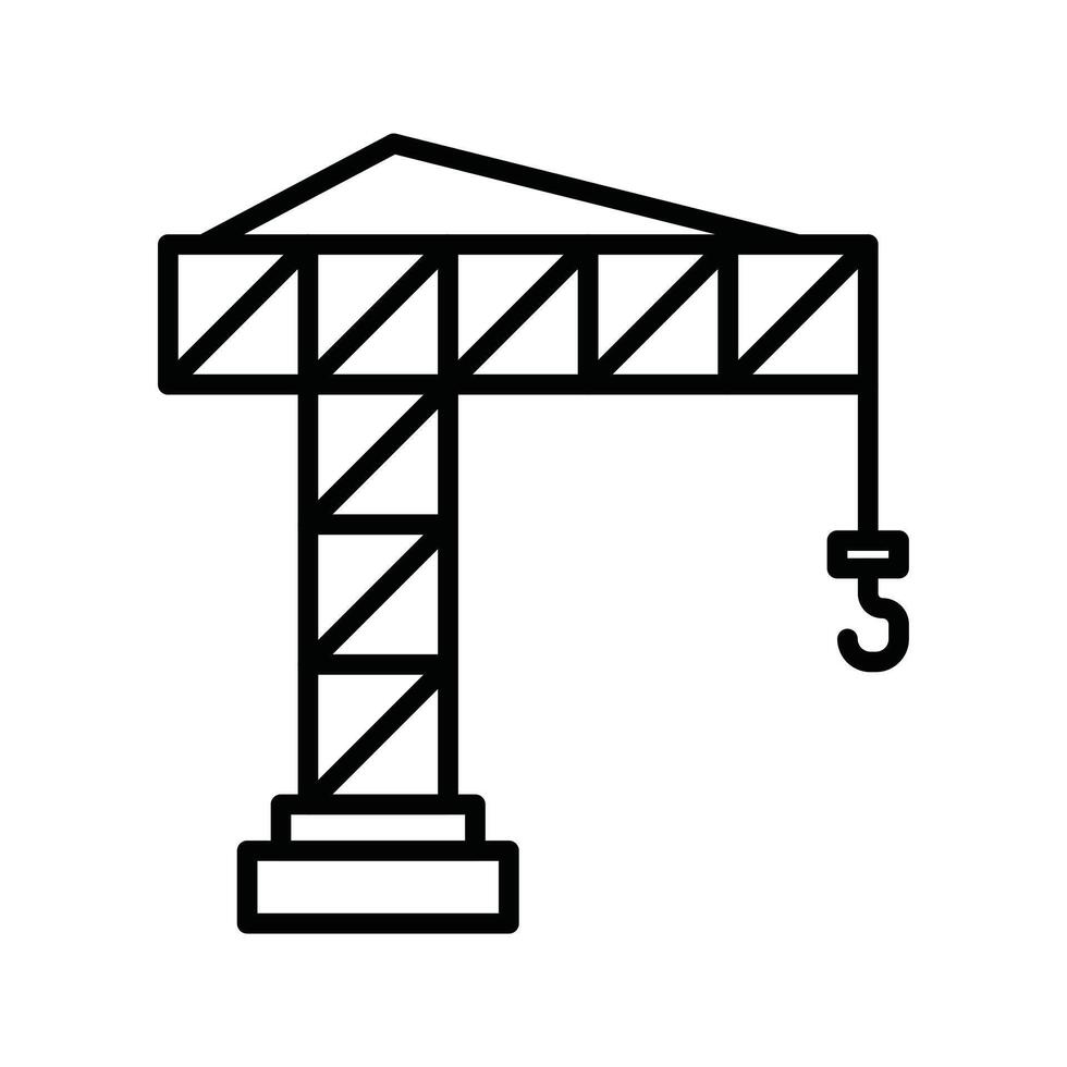 lång kran konstruktion verktyg för byggnad, snickare, hus, tillverkning vektor