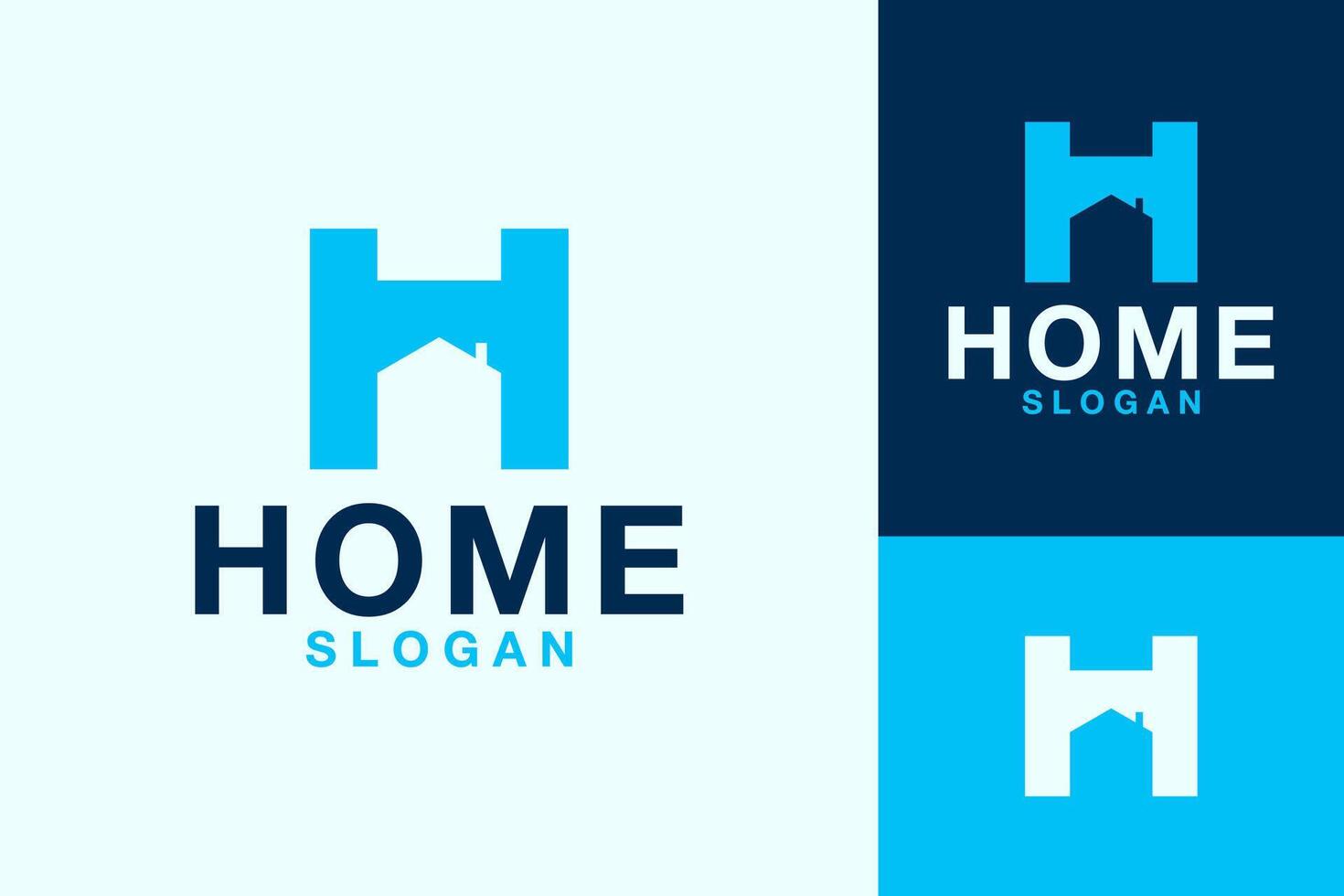 Brief h Zuhause echt Nachlass Logo Design vektor