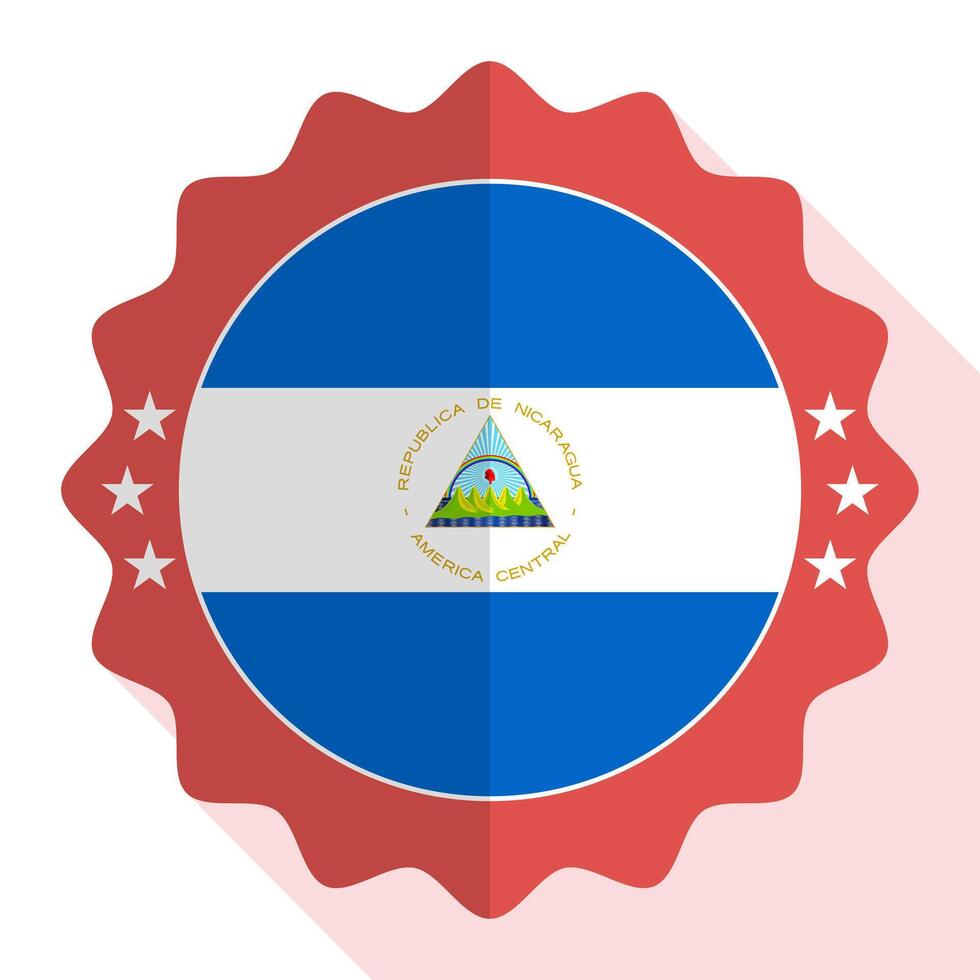 Nicaragua Qualität Emblem, Etikett, Zeichen, Taste. Vektor Illustration.
