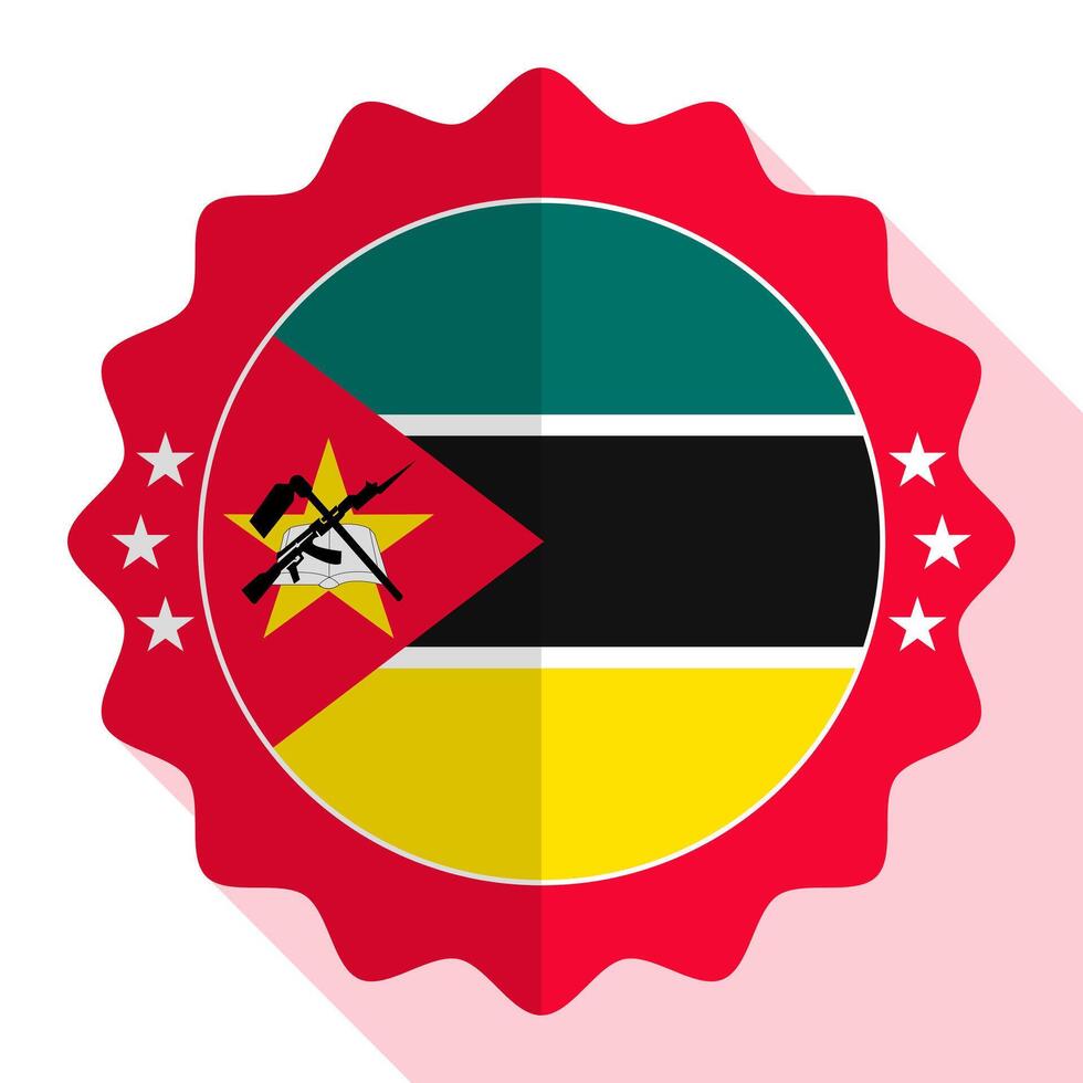 Mozambique Qualität Emblem, Etikett, Zeichen, Taste. Vektor Illustration.