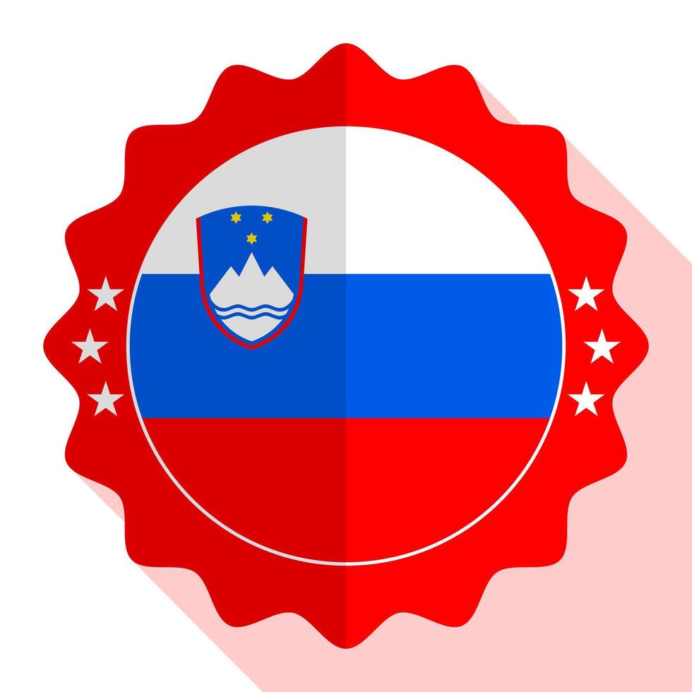 Slowenien Qualität Emblem, Etikett, Zeichen, Taste. Vektor Illustration.