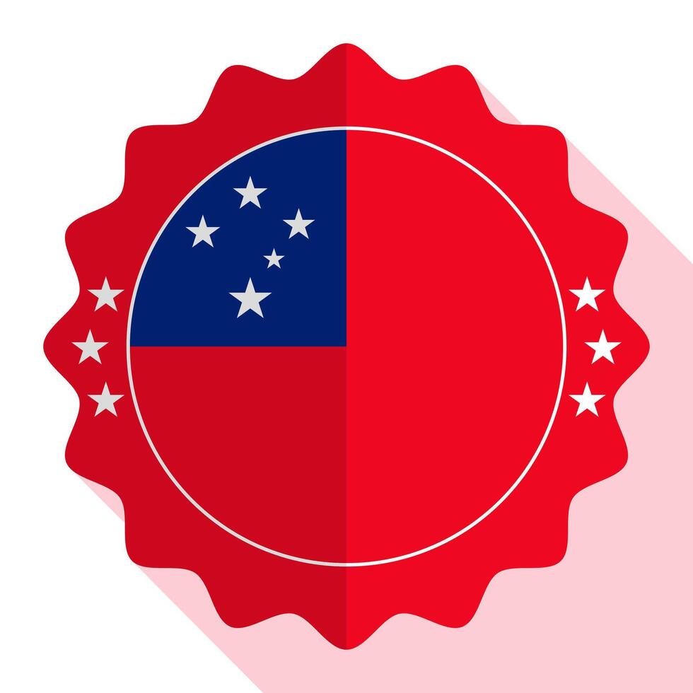 Samoa Qualität Emblem, Etikett, Zeichen, Taste. Vektor Illustration.