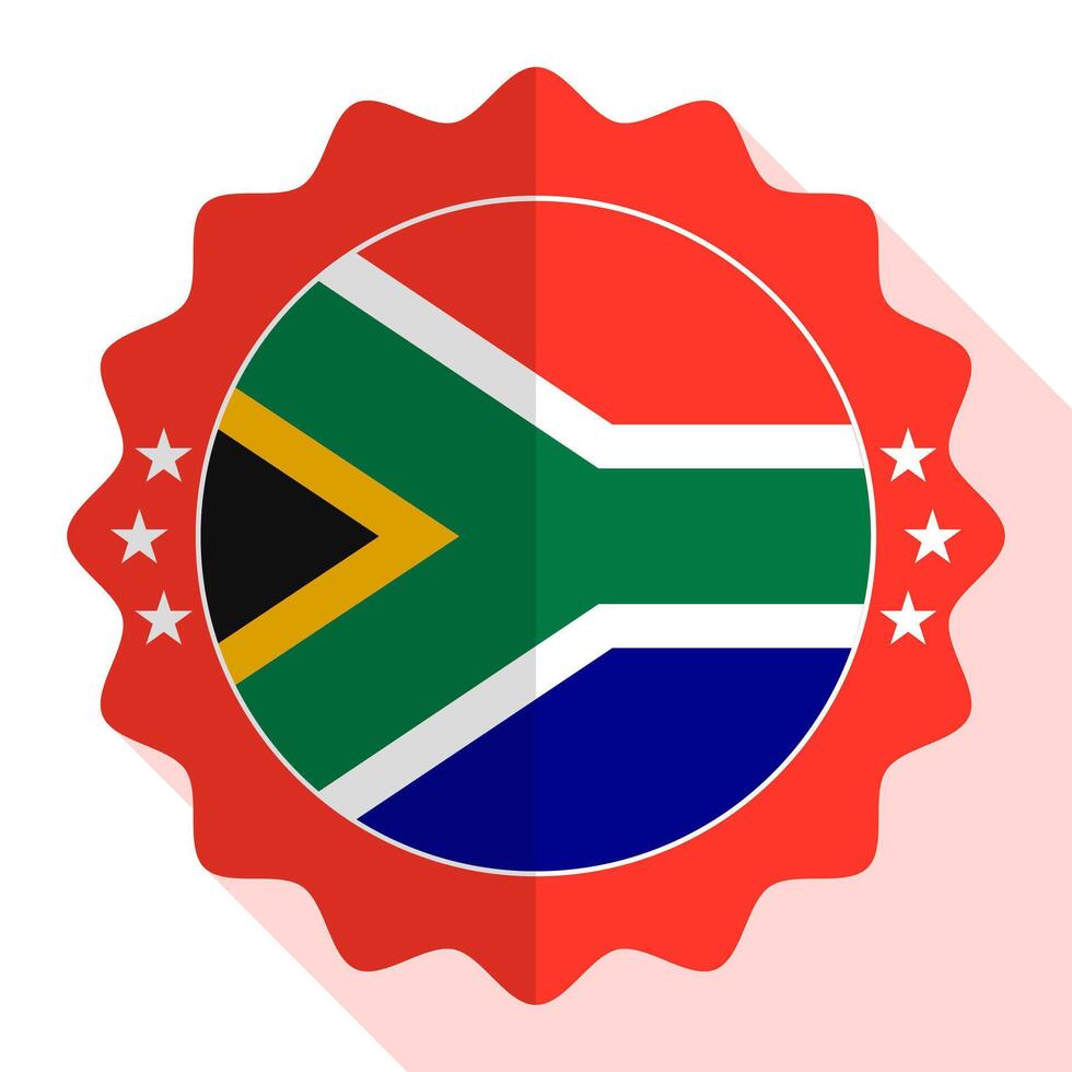 Süd Afrika Qualität Emblem, Etikett, Zeichen, Taste. Vektor Illustration.