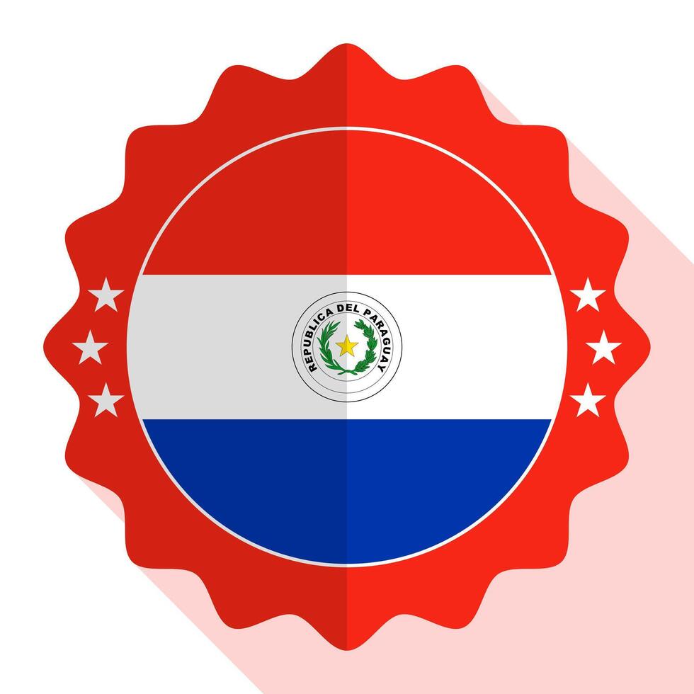 Paraguay Qualität Emblem, Etikett, Zeichen, Taste. Vektor Illustration.