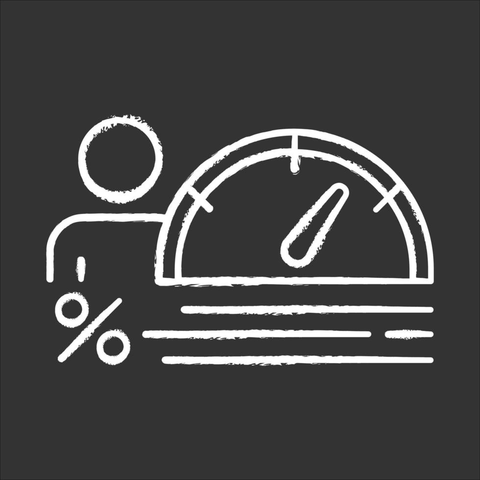 Kreidesymbol für die Kreditwürdigkeit. steigendes persönliches Zinsdiagramm. wachsende Finanzen Infografik. Wirtschaftsdiagramm mit Pfeil. Finanzbericht. Budgetdiagramm. isolierte vektortafelillustration vektor