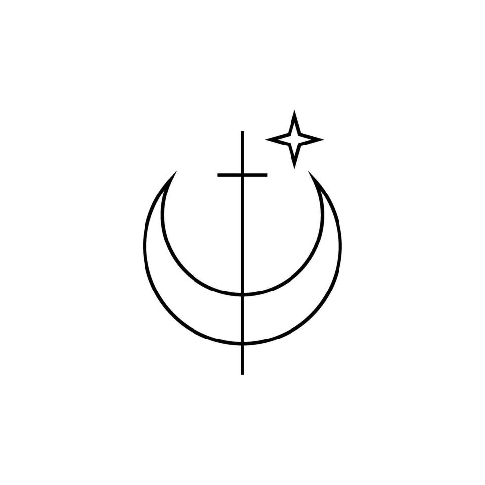 Vektor Monat Symbol mit Star auf Weiß Hintergrund. Symbole zum Netz, Karten, Hintergründe, druckt oder Ihre andere Design.