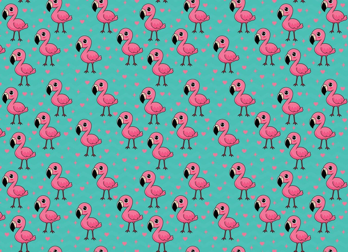 Flamingo Illustration Vektor, Hintergrund, Muster, Stoff Textur vektor