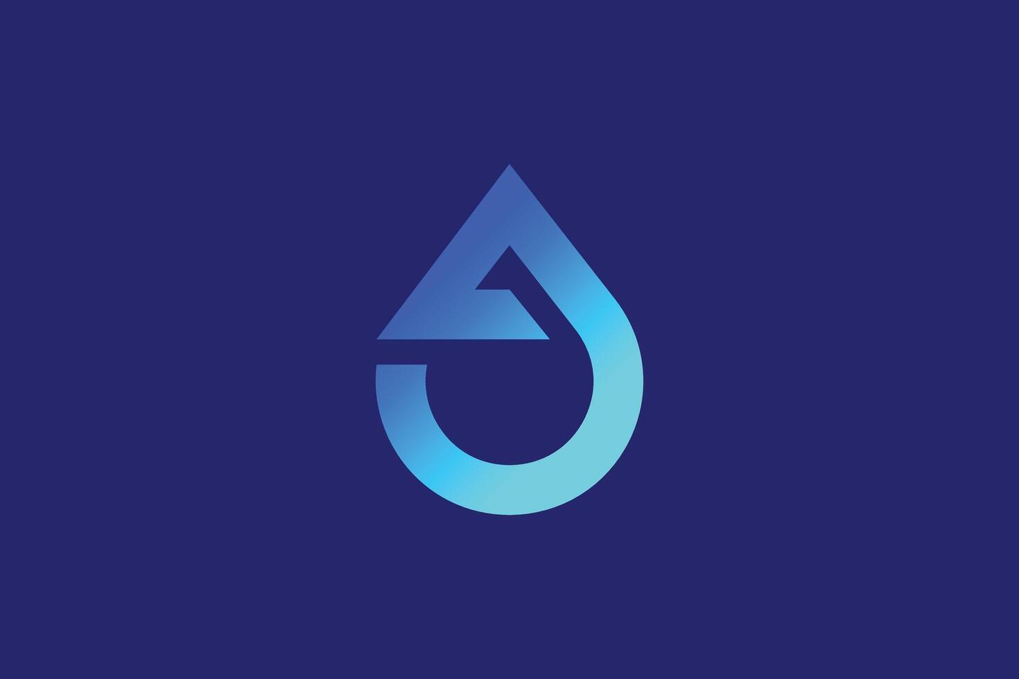 Brief ein Wasser fallen Logo Design Vorlage vektor