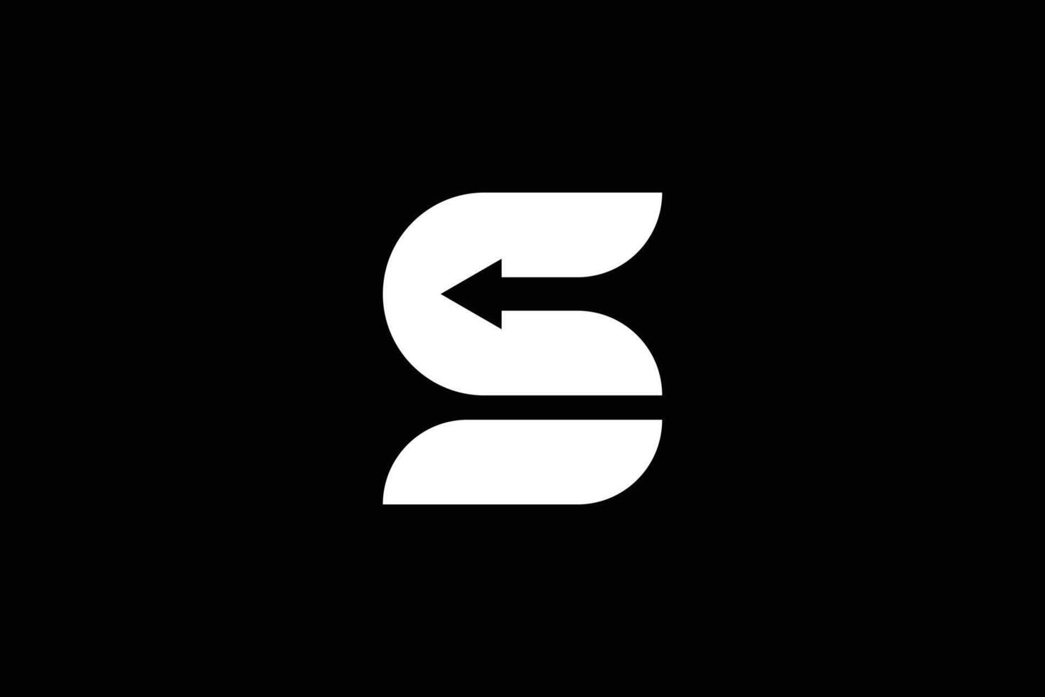 Brief s Pfeil Logo Design Vorlage vektor