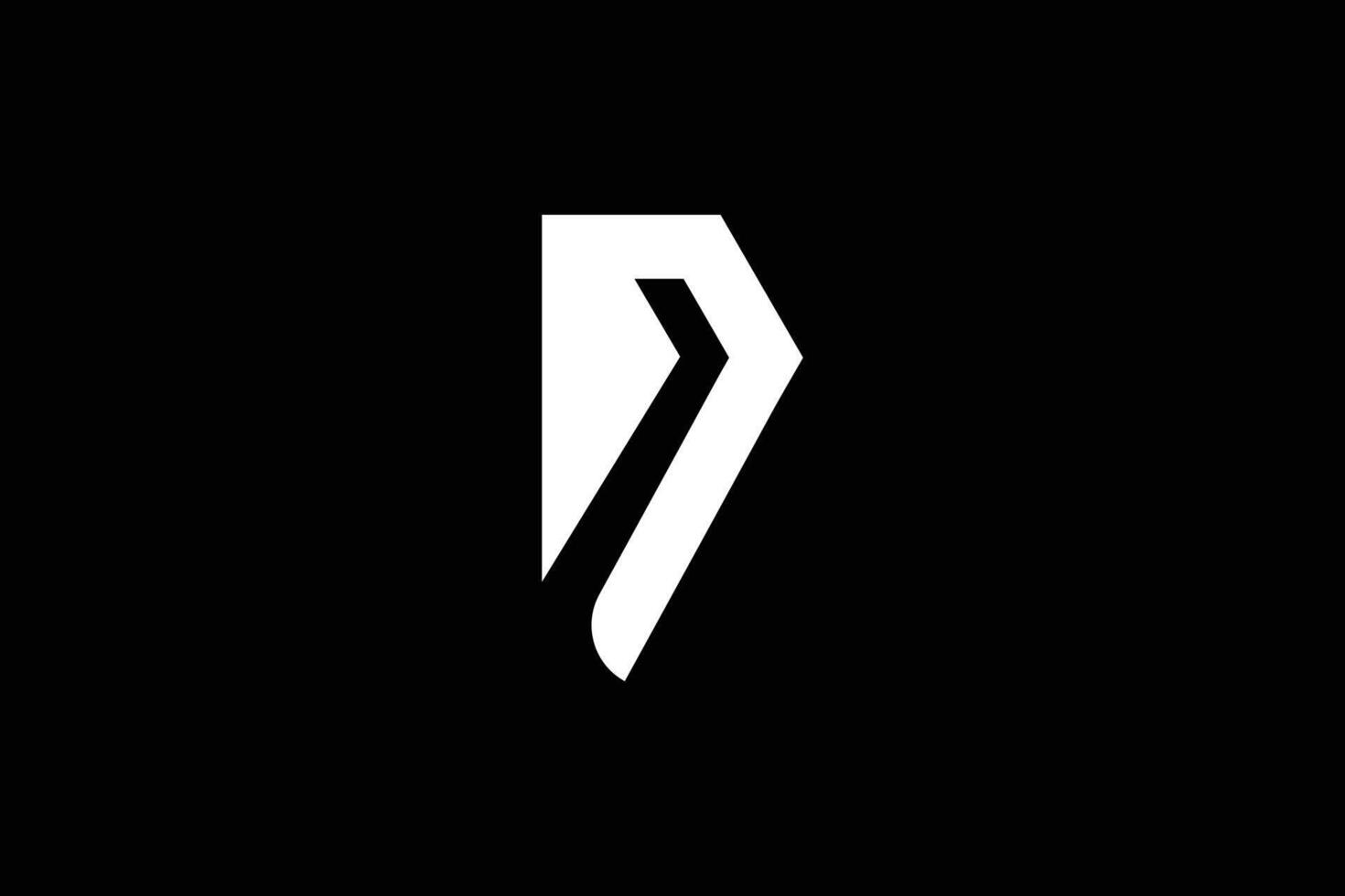 bokstaven p logotyp formgivningsmall vektor