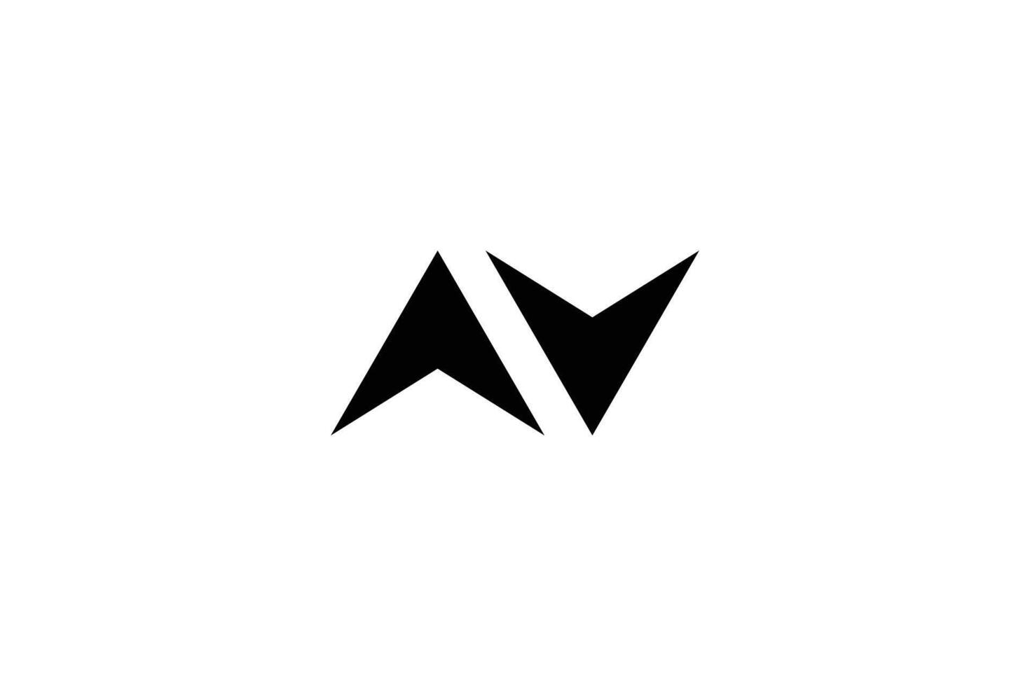 Brief ein V Logo Design Vorlage vektor