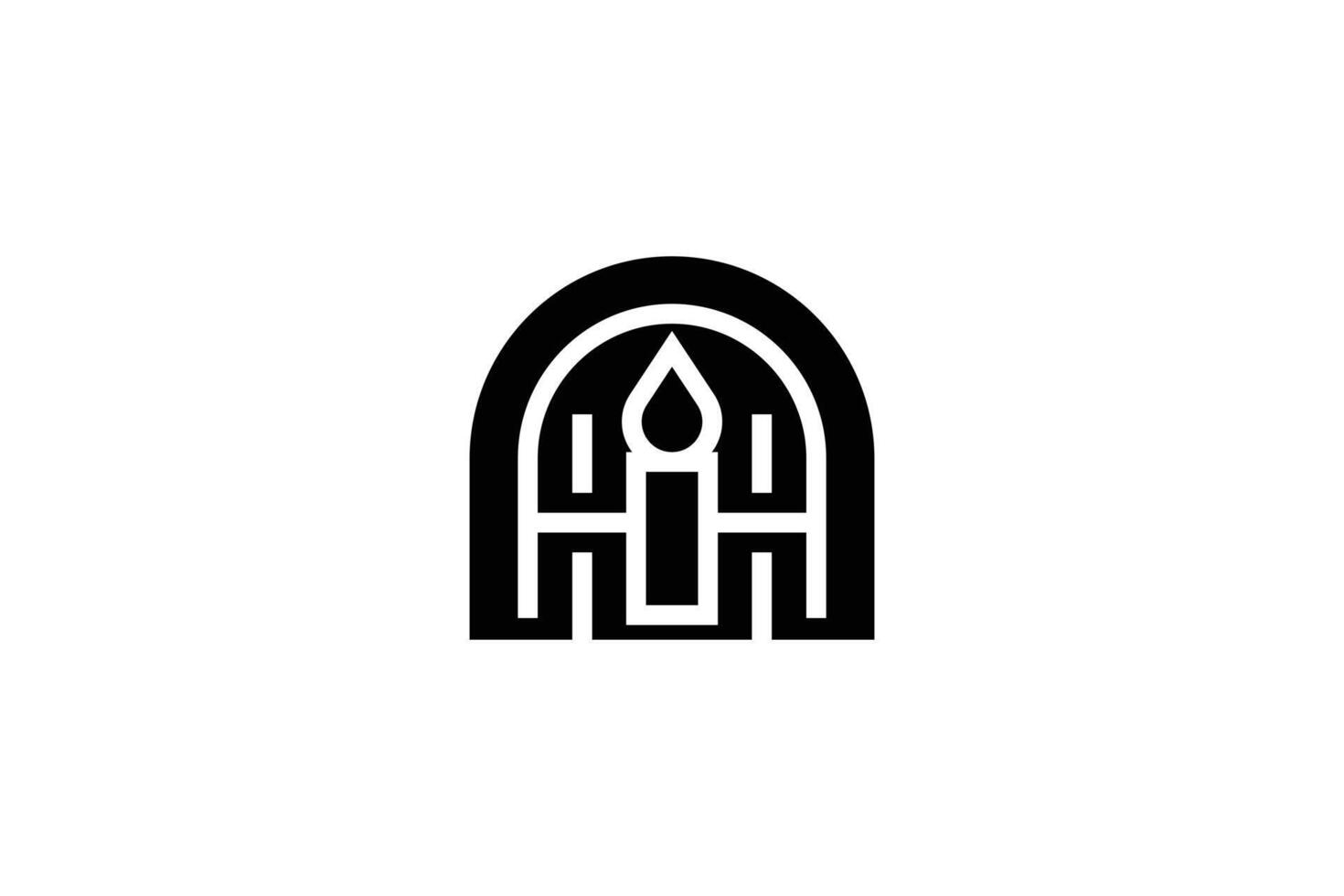 Zuhause Kerze Logo Design Vorlage vektor